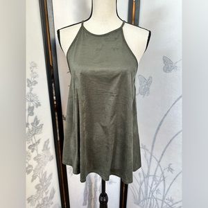 Urban Episode, Faux Suede Spaghetti Strap Blouse, Sz Medium